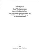 Tapa de Das Verbalsystem des Altäthiopischen