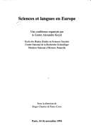 Tapa de Sciences et langues en Europe