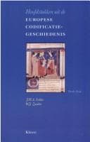 Tapa de Hoofdstukken uit de Europese codificatiegeschiedenis
