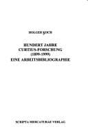 Tapa de Hundert Jahre Curtius-Forschung (1899-1999)