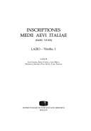 Tapa de Inscriptiones Medii Aevi Italiae
