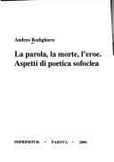 Tapa de La parola, la morte, l'eroe