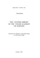 Tapa de The Gdańsk Library of the Polish Academy of Sciences