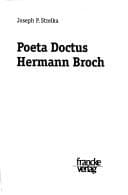 Tapa de Poeta Doctus Hermann Broch