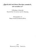 Tapa de Sprich Doch Mit Deinen Knechten Aramaisch, Wir Verstehen Es!: 60 Beitrage Zur Semitistik. Festschrift Fur Otto Jastrow Zum 60. Geburtstag (English, French and German Edition)