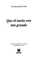 Tapa de Que el sueño era tan grande