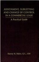 Tapa de Assignment, subletting, and change of control in a commercial lease