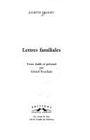 Tapa de Lettres familiales