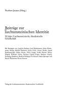 Tapa de Beiträge zur liechtensteinischen Identität