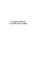 Tapa de LA TUNISIE DE BEN ALI: La société contre le régime (Les cahiers de confluences) (French Edition)