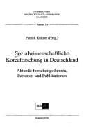 Tapa de Sozialwissenschaftliche Koreaforschung in Deutschland