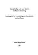 Tapa de Deutsche Sprache und Kultur im Raum Pressburg