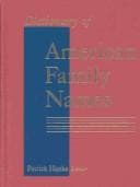 Tapa de Dictionary of American family names