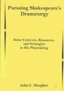 Tapa de Pursuing Shakespeare's dramaturgy
