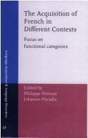 Tapa de The acquisition of French in different contexts
