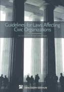 Tapa de Guidelines for laws affecting civic organizations