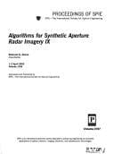 Tapa de Algorithms for Synthetic Aperture Radar Imagery IX