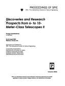 Tapa de Discoveries and research prospects from 6- to 10-meter-class telescopes II