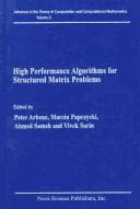 Tapa de High performance algorithms for structured matrix problems