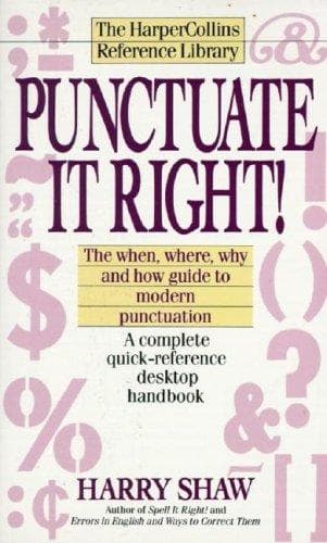 Tapa de Punctuate It Right! (Harpercollins Reference Library)