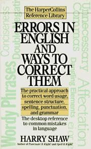 Tapa de Errors in English and Ways to Correct Them (Harpercollins Reference Library)