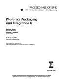 Tapa de Photonics packaging and integration III
