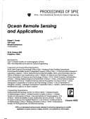 Tapa de Ocean Remote Sensing and Applications