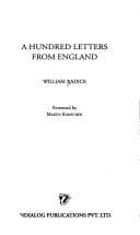 Tapa de A hundred letters from England