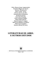 Tapa de Literaturas de abril e outros estudos