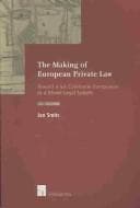 Tapa de The making of European private law