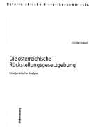 Tapa de Die österreichische Rückstellungsgesetzgebung