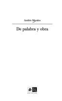 Tapa de De palabra y obra