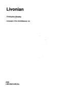 Tapa de Lincom: Languages of the World /Materials, vol. 144: Livonian