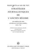 Tapa de Stratégies journalistiques de l'ancien régime