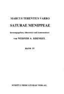 Tapa de Marcus Terentius Varro: Saturae Menippeae (4 Bde.)