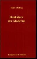 Tapa de Denksturz der Moderne