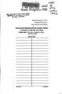Tapa de U.S. international book programs, 1981