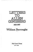 Tapa de Letters to Allen Ginsberg, 1953-1957
