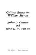 Tapa de Critical essays on William Styron