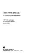 Tapa de Analyzing English