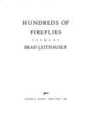 Tapa de Hundreds of fireflies