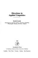 Tapa de Directions in applied linguistics