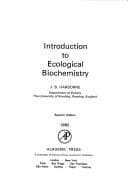 Tapa de Introduction to ecological biochemistry