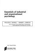 Tapa de Essentials of industrial and organizational psychology
