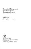 Tapa de Scientific management, job redesign, and work performance
