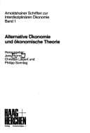 Tapa de Alternative Ökonomie und ökonomische Theorie