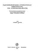 Tapa de Faktorproportionen, internationale Arbeitsteilung und Aussenhandelspolitik