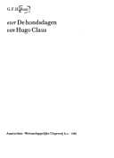 Tapa de Over De hondsdagen van Hugo Claus