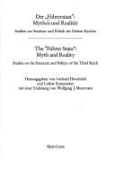 Tapa de Der "Fuhrerstaat", Mythos und Realitat: Studien zur Struktur und Politik des Dritten Reiches = The "Fuhrer State," myth and reality : studies on the ... politics of the Third Reich (German Edition)