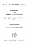 Tapa de Handbuch Der Arabischen Dialekte (Porta Linguarum Orientalium) (German Edition)